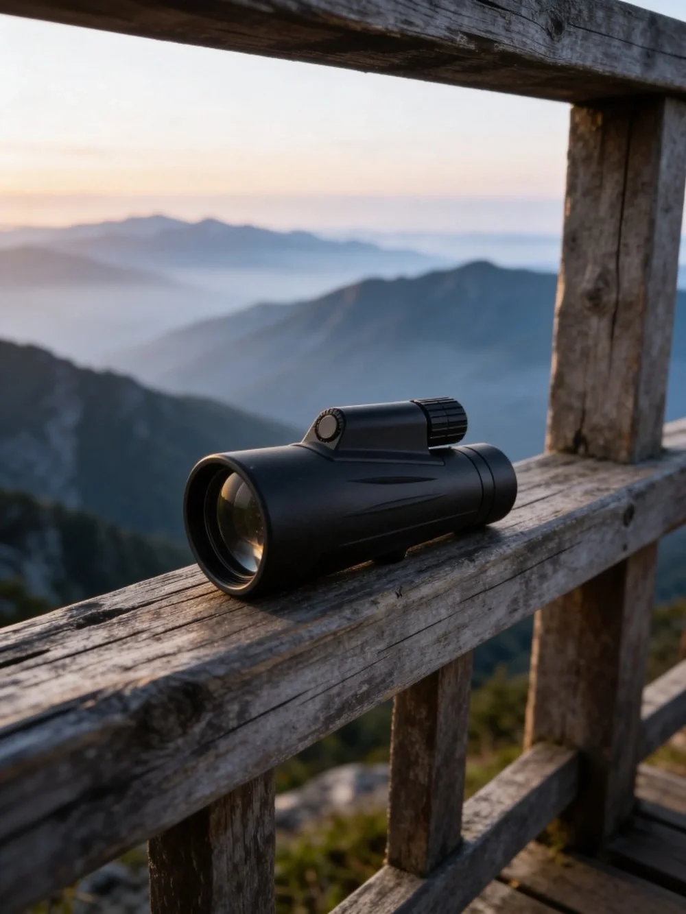 12x50 Black Monocular with Green-Coated Lenses - Compact Outdoor Optic